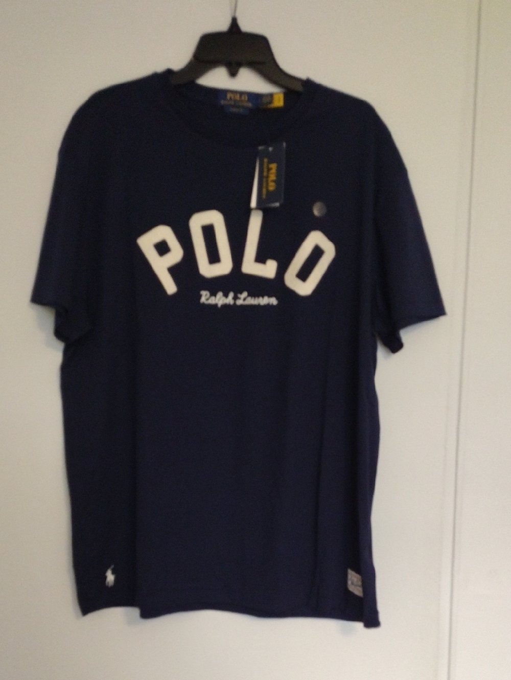 Polo by Ralph Lauren Navy Short Sleeve Crew with White POLO Script